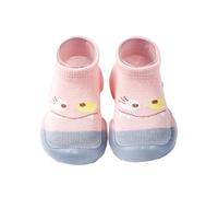 Chaussures Fille Princesse Spring and Autumn Cotton Thin Baby Socks Shoes Baby Walking Shoes Indoor Floor Before Shoes Baskets Tendance (Pink, 6-12 Months)