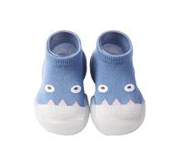 Chaussures Fille Princesse Spring and Autumn Cotton Thin Baby Socks Shoes Baby Walking Shoes Indoor Floor Before Shoes Baskets Tendance (Blue, 6-12 Months)
