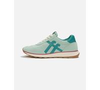 Chaussures FitFlop Retro-Q Fabric Suede vert menthe turquoise femme - 38