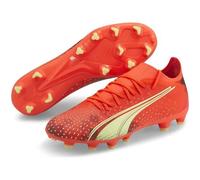 Chaussures football - Homme - PUMA - ULTRA MATCH - Rouge corail et jaune - Crampons moulés 43