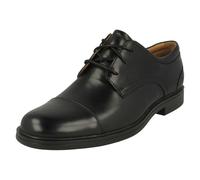 Chaussures Habillées En Cuir à Lacets Mens Clark Clarks Un Aldric Cap Noir
