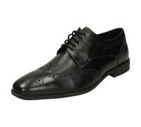Hush Puppies Chaussure Homme Elliot – Brogue Richelieu cuir, mousse mémoire – Noir 39,5 EU