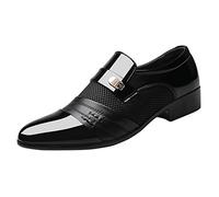 Chaussures formelles noires pour homme à bout rond Oxford Brogues Derby Dress Chaussures de costume d'affaires en similicuir pour homme Confortables en cuir PU Chaussures de mariage décontractées pour