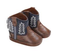 Chaussures Fourrées Bootie Soft Sole Non Shoes for Baby Infant Toddler Girls Boys Newborn Bottes (Blue, 19 Infant)