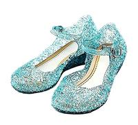 Chaussures Frozen Elsa Anna Cendrillon Princesse Fille Semelle 20.5 cm Couleur Bleue Paillettes Carnaval Halloween Cosplay Taille 35 Chaussures Enfant Magiques Conte Brillantes Bleu Jeu