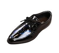 Chaussures Garcon Cuir PU Chaussures de Cérémonie Mariage Soirée Bal Enfant Garçon Chaussures Oxfords et Derbies à Lacets pour Garçon Chaussures Pointu Orteil Boy Style Britannique