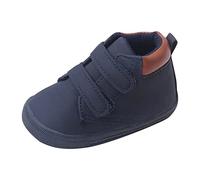 chaussures garçon,Été enfants infantile enfant en bas âge chaussures garçons et filles chaussures sport fond plat antidérapant bout rond haut couleur unie crochet boucle(Dark Blue,23 Toddler)