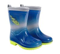 Chaussures Garçon Impérmeables Bleu Vert Cool Kids - Bottes de Pluie Enfant Protection Neige Boue - Bottines de pluie Garcon avec Bordure Réfléchissante Semelle Antidérapante (Bleu et Vert, 30/31 EU)