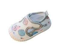 Chaussures Garçons Et Filles pour Tout-Petits Chaussons Cuir Doux Respirante Confortable Toile première Sandales Fond Plat Baskets bébé
