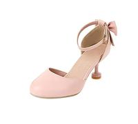 Chaussures habillées beiges à bout fermé avec nœud et sangle de cheville et talon bas, chaussures pour enfants pour l'école, les fêtes, les mariages, les bals, les photos et les tenues intelligentes