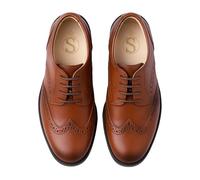 Chaussures habillées Brogue en Simili Cuir Verni pour garçons à Lacets Chaussures de Mariage Formelles Pageboy Taille 24