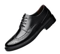Chaussures habillées Brogue Longwing for hommes, chaussures luxe en cuir à bout rond, classiques à lacets, for bal promo, mariage, antidérapantes, talon carré, semelle en caoutchouc antidérapante, déc