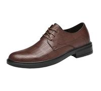 Chaussures habillées confortables for hommes for mariage et affaires, antidérapantes, design classique moderne à lacets, chaussures formelles toute la journée(Brown,43 EU)