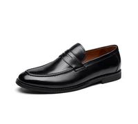 Chaussures habillées en Cuir for Homme, Noires et Marron, idéales for l'été et l'automne(Black,7)