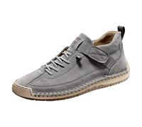 Chaussures Habillées en Cuir pour Unisexes - Orthopédiques - Coutures À La Main - Style Rétro - Chaussures Plates Et Confortables - Chaussure De Marche Faites À La Main - Soutien Gris 42