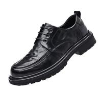 Chaussures habillées for Hommes en Cuir véritable à Bout Rond, Style Vintage, à Lacets, antidérapantes, Basses, Semelle en Caoutchouc, antidérapantes, for soirées d'affaires(41 EU)