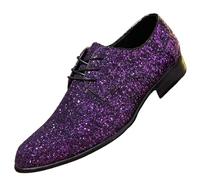 Chaussures Habillées Homme Lacets, Baskets Mocassin Brillant - Modèle Élégant Professionnel Formel, Idéal pour Mariage Et Bureau