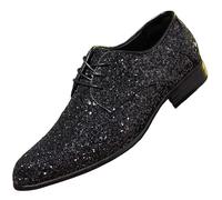 Chaussures Habillées Homme Lacets, Baskets Style Mocassin Brillant - Modèle Élégant Professionnel Formel, Idéal pour Mariage Et Bureau