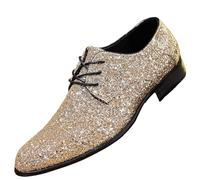 Chaussures Habillées Homme Lacets, Baskets Style Mocassin Brillant - Modèle Élégant Professionnel Formel, Idéal pour Mariage Et Bureau