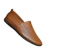 Chaussures habillées masculines Chaussures décontractées pour Hommes Printemps été, Chaussures en Cuir de Grande Taille à Haut Toit de Grande Taille (Marron, 45)