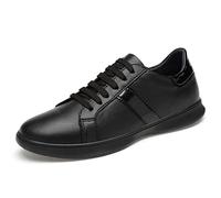 Chaussures habillées masculines Chaussures en Cuir Noir Lacet Up Point Toe Shoe for Men Oxford Shoes Man Homme Business Robe Flats Shoes Blanc (Noir, 8-US)