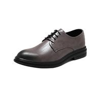 Chaussures habillées Oxford for Hommes, en Cuir véritable, à Talon Travail, antidérapantes, Basses, Semelles en Caoutchouc, Tendance, à Lacets, Bout Droit, Uniforme(Gray,39 EU)