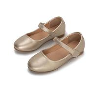 Chaussures habillées pour filles, chaussures basses Mary Jane, ballerines, chaussures de princesse pour enfants, chaussures de mariage plates, chaussures de soirée pour bébé, (Gold, 25 Toddler)