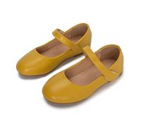 Chaussures habillées pour filles, chaussures basses Mary Jane, ballerines, chaussures de princesse pour enfants, chaussures de mariage plates, chaussures de soirée pour bébé, (Yellow, 29 Little Child)