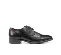 Chaussures habillées pour homme Fluchos F1055 en cuir noir avec détail contrastant à la talonnière 41