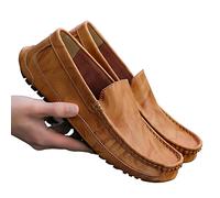 Chaussures habillées pour Hommes Chaussures en Cuir Chaussures pour Hommes conduisant des Chaussures en Cuir de qualité Confortables Hommes (Jaune, 12)