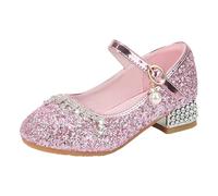 Chaussures Habillées pour Petite Fille Classiques Princesse Uniforme Rétro Paillettes Chaussure Costume Basiques Basses Mary Jane Antidérapantes Fille Rétro Chaussure Déguisement (29.5 Little Child)