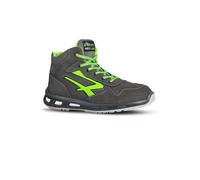 U-Power Red Lion Hummer, Chaussures de sécurité, Hautes, Légères et Flexibles, Anti Perforation, Anti crevaison, avec Insert Infinergy, avec Embouts en Aluminium (Grey & Green 47)