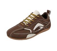 Chaussures hautes pour hommes Automne Versatile Casual Sports Shoes Hommes Anti-Hauteur Améliorer Jeunes Basketball Papa Mode Chaussures d'été Baskets Hautes Hommes, café, 43 EU