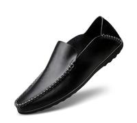 Chaussures homme en cuir - FUNMOON - Moccasin Grande Taille Confortable Classique Loafer - Noir - Homme 43