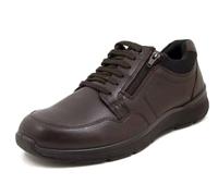 Chaussures homme en cuir marron avec fermeture éclair, plante confortable, semelle intérieure amovible - TEDDY502, marron, 40 EU