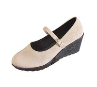 Chaussures Hommes Chaussures décontractées à Enfiler pour Femmes,Mocassins élégants en Daim à Talons compensés,Confortables et la Mode pour la Marche au Quotidien