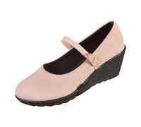 Chaussures Hommes Chaussures décontractées à Enfiler pour Femmes,Mocassins élégants en Daim à Talons compensés,Confortables et la Mode pour la Marche au Quotidien