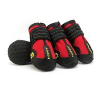 Chaussures imperméables pour chiens de taille moyenne et grande, bottes pour chiens de neige, résistantes à l'eau, respirantes, pour l'entraînement en plein air et la randonnée, 4 pièces red waterproo