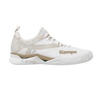 Kempa Chaussures de Handball Wing Lite 2.0 – légères et adhérentes pour l'intérieur – Blanc/Or 36