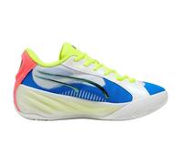 Puma Chaussures de basketball All-Pro Nitro unisexes, Alerte blanc-jaune-rose, 43 EU