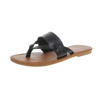 Chaussures jaunes pour femme 41 Sandales d'été tendance en rigide pour femme avec bout fixe et fond plat Pieds larges Chaussures pour femme, Noir , 39 EU