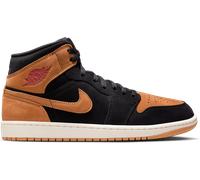 Jordan Aj1 Mid Homme - Baskets, Noir - Pointure 47.5 - Cuir, Synthétique Black 47.5