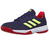 adidas Mixte Enfant Gamespec Kids Tennis Shoes, Dark Blue/Lucid Lemon/FTWR White, 35 1/2 EU