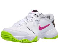Chaussures de tennis NikeCourt Jr. Lite 2 pour ados Blanc/Hot Lime/Grey Fog/Laser Fuchsia 36.5