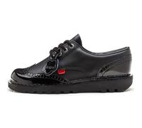 Chaussures - KICKERS - Kick Femmes Lo Classic Brogue - Noir - Patent Noir - Confortable et Stylé 42