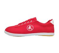 Chaussures Kung Fu Homme Femme Chaussures de Sport Tai Chi Canvas Chaussures Art Martiaux,Enfant Chaussures De Taekwondo De Boxe Karaté pour Daily Entraînement Matin des E(Size:40(25cm),Color:Rouge)