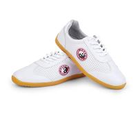 Chaussures Kung Fu Homme Femme Chaussures de Sport Tai Chi,Cuir Chaussures Art Martiaux,Enfant Chaussures De Taekwondo De Boxe Karaté pour Daily Entraînement Matin des Exe(Size:45(27.5cm),Color:Blanc)
