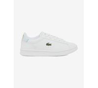Chaussures Lacoste Carnaby Set Leather blanc pur bleu clair enfant - 32