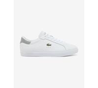 Chaussures Lacoste Powercourt Leather blanc gris - 44.5