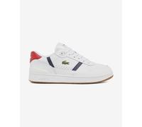 Chaussures Lacoste T-Clip Set Cuir blanc bleu marine rouge - 39.5